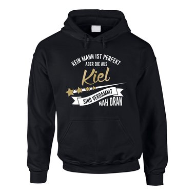 Herren Hoodie - Kein Mann ist perfekt aber die aus Kiel sind nah dran
