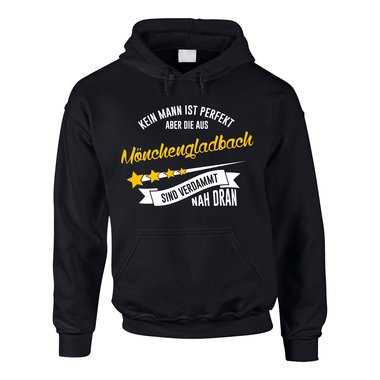 Herren Hoodie - Kein Mann ist perfekt aber die aus Mnchengladbach sind nah dran