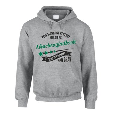Herren Hoodie - Kein Mann ist perfekt aber die aus Mnchengladbach sind nah dran