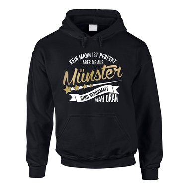 Herren Hoodie - Kein Mann ist perfekt aber die aus Mnster sind nah dran