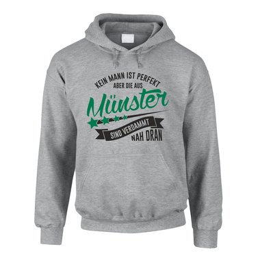 Herren Hoodie - Kein Mann ist perfekt aber die aus Mnster sind nah dran