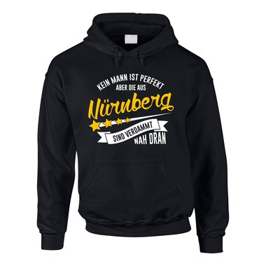 Herren Hoodie - Kein Mann ist perfekt aber die aus Nrnberg sind nah dran