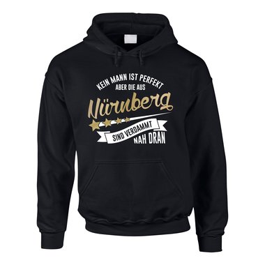 Herren Hoodie - Kein Mann ist perfekt aber die aus Nrnberg sind nah dran