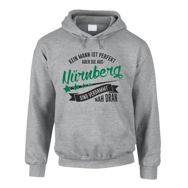 Herren Hoodie - Kein Mann ist perfekt aber die aus Nrnberg sind nah dran