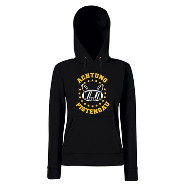 Damen Hoodie - Achtung Pistensau