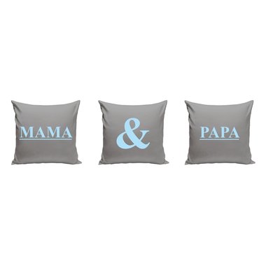 Mama und Papa - 3 x Dekokissen fr Eltern