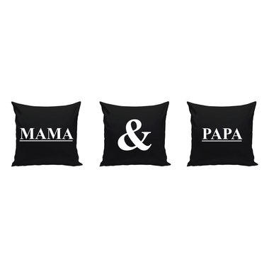 Mama und Papa - 3 x Dekokissen fr Eltern
