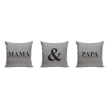 Mama und Papa - 3 x Dekokissen fr Eltern