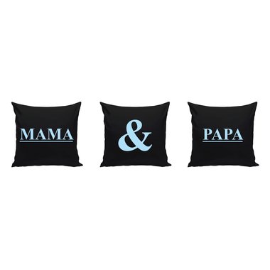 Mama und Papa - 3 x Dekokissen fr Eltern