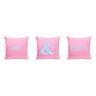 His & Hers - 3 x Dekokissen fr Prchen