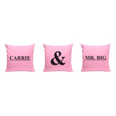 Carrie and Mr. Big - 3 x Dekokissen fr Prchen