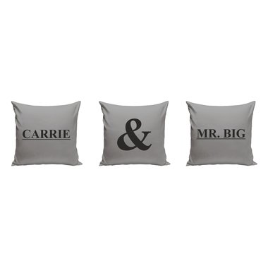 Carrie and Mr. Big - 3 x Dekokissen fr Prchen