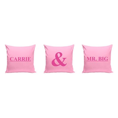 Carrie and Mr. Big - 3 x Dekokissen fr Prchen