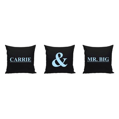 Carrie and Mr. Big - 3 x Dekokissen fr Prchen