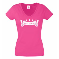 JGA T Shirts - Damen T-Shirt V-Ausschnitt Team Braut...