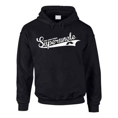 Herren Hoodie - The one true Superuncle schwarz-weiss 5XL