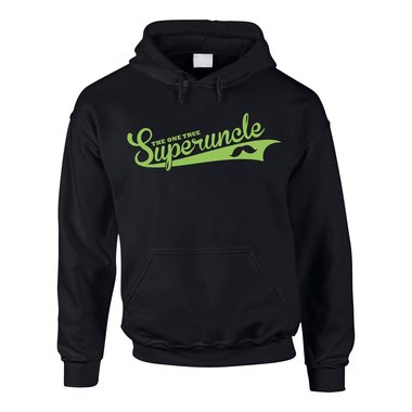 Herren Hoodie - The one true Superuncle schwarz-weiss 5XL