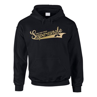 Herren Hoodie - The one true Superuncle schwarz-weiss 5XL