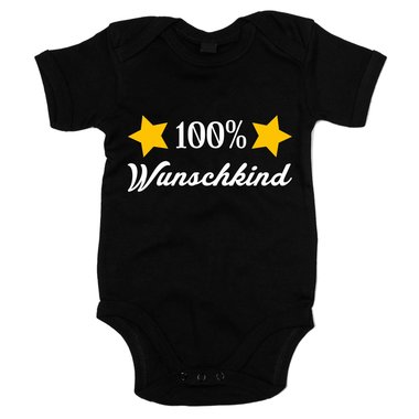 Baby Body - 100% Wunschkind dunkelblau-weiss 50-62