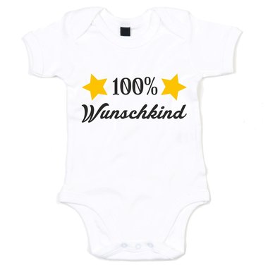 Baby Body - 100% Wunschkind dunkelblau-weiss 50-62