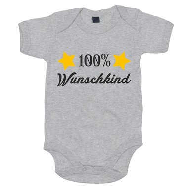 Baby Body - 100% Wunschkind dunkelblau-weiss 50-62