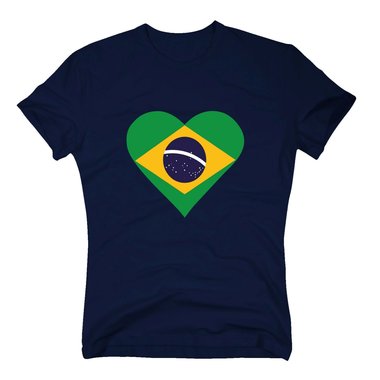 T-Shirt Brasilien Love Heart gelb L