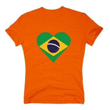 T-Shirt Brasilien Love Heart gelb L