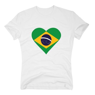T-Shirt Brasilien Love Heart gelb L