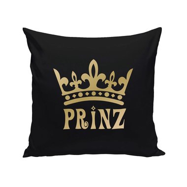 Dekokissen - Prinz schwarz-gold