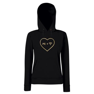 Damen Hoodie - Me plus Wifi fuchsia-schwarz XS