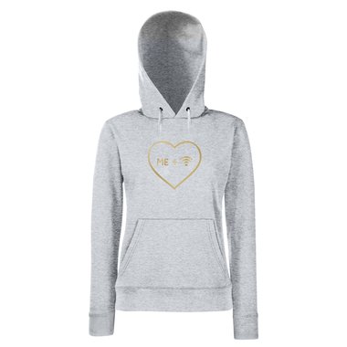 Damen Hoodie - Me plus Wifi fuchsia-schwarz XS