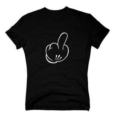 Herren T-Shirt Fuck Middlefinger Mickey Fun