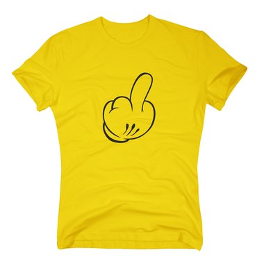 Herren T-Shirt Fuck Middlefinger Mickey Fun