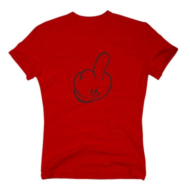 Herren T-Shirt Fuck Middlefinger Mickey Fun