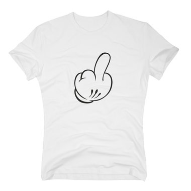 Herren T-Shirt Fuck Middlefinger Mickey Fun