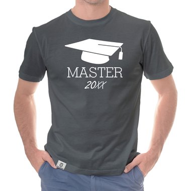 Herren T-Shirt - Abschluss Master mit Wunschjahr royalblau-weiss XXL