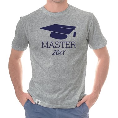 Herren T-Shirt - Abschluss Master mit Wunschjahr royalblau-weiss XXL
