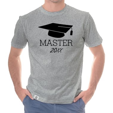 Herren T-Shirt - Abschluss Master mit Wunschjahr royalblau-weiss XXL