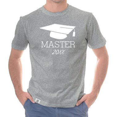 Herren T-Shirt - Abschluss Master mit Wunschjahr royalblau-weiss XXL