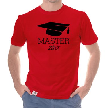 Herren T-Shirt - Abschluss Master mit Wunschjahr royalblau-weiss XXL