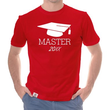 Herren T-Shirt - Abschluss Master mit Wunschjahr royalblau-weiss XXL