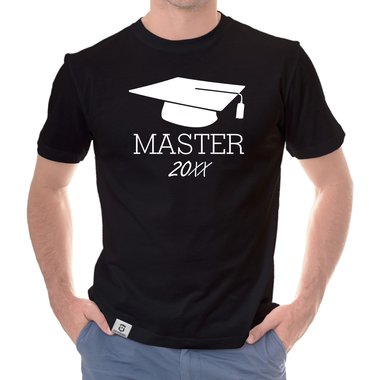 Herren T-Shirt - Abschluss Master mit Wunschjahr royalblau-weiss XXL