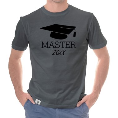 Herren T-Shirt - Abschluss Master mit Wunschjahr royalblau-weiss XXL