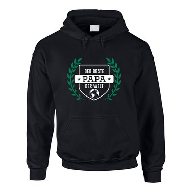 Herren Hoodie - Der beste Papa der Welt grau-schwarz XS