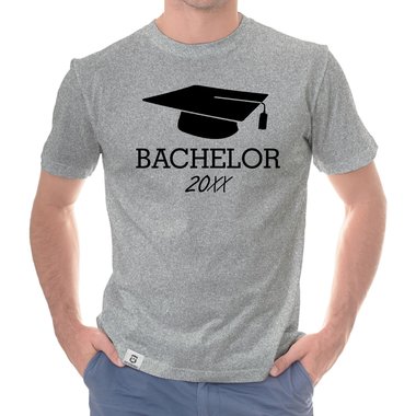Herren T-Shirt - Uni-Abschluss Bachelor mit Wunschjahr schwarz-gold XXXL