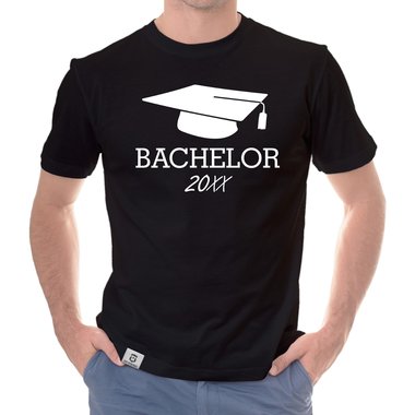 Herren T-Shirt - Uni-Abschluss Bachelor mit Wunschjahr schwarz-gold XXXL