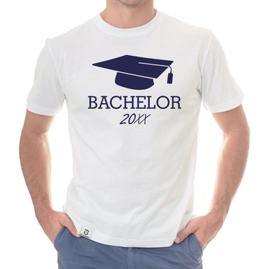 Herren T-Shirt - Uni-Abschluss Bachelor mit Wunschjahr schwarz-gold XXXL