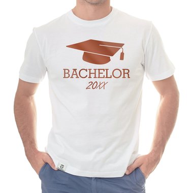 Herren T-Shirt - Uni-Abschluss Bachelor mit Wunschjahr schwarz-gold XXXL