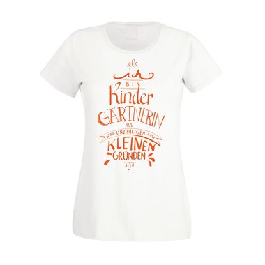 Damen T-Shirt - Ich bin Kindergrtnerin aus unzhligen kleinen Grnden