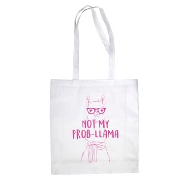 Jutebeutel Baumwolltasche - Not my Prob-Llama